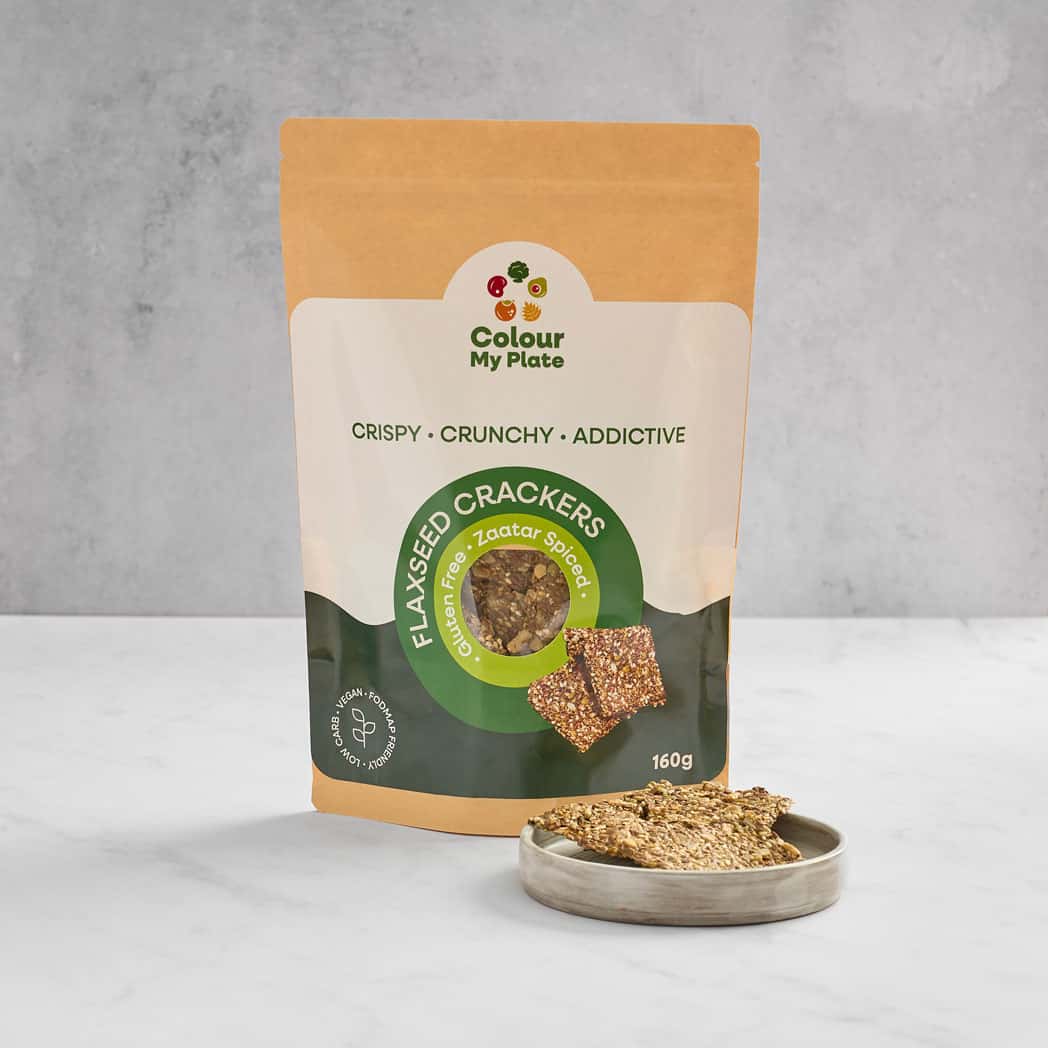 Zaatar Spiced Flaxseed Crackers