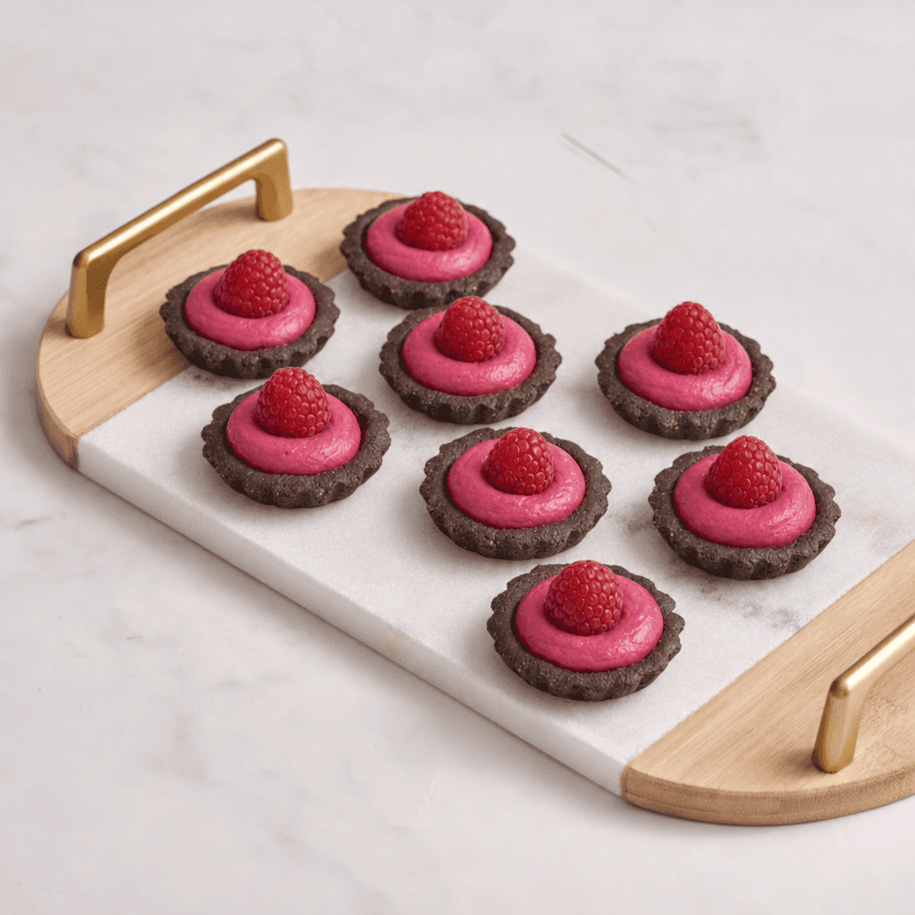 "I Quit Sugar" Raspberry Dark Chocolate Tartlets