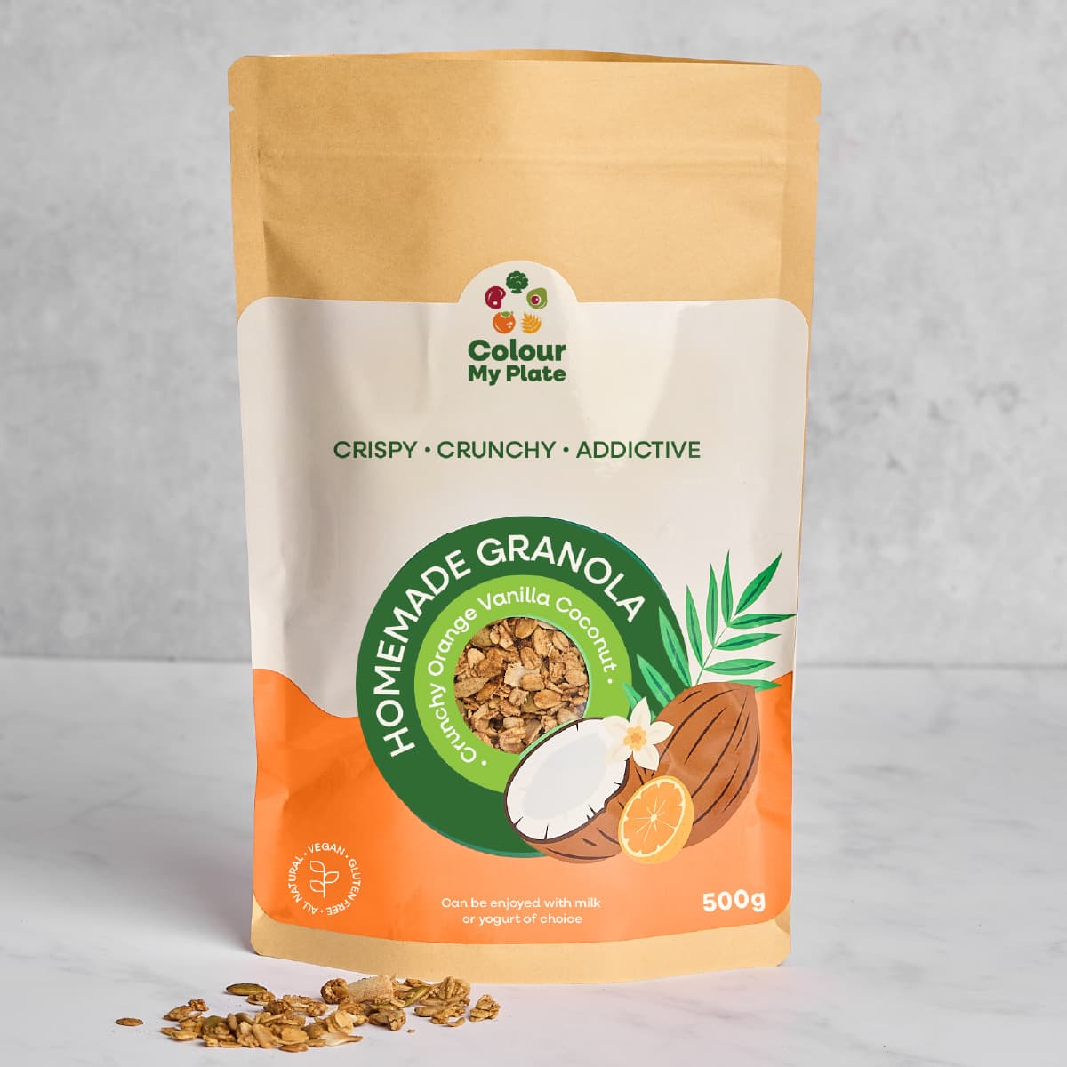 Crunchy Orange Coconut and Vanilla Granola