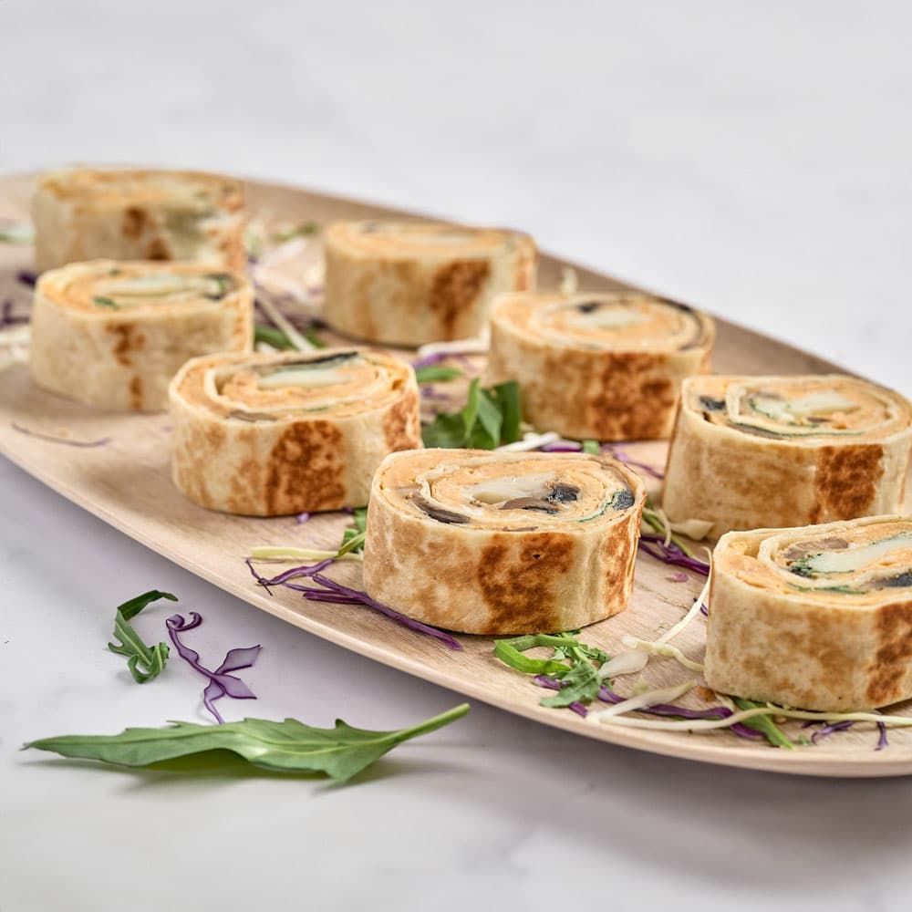 Egg Spinach & Mushroom Wraps