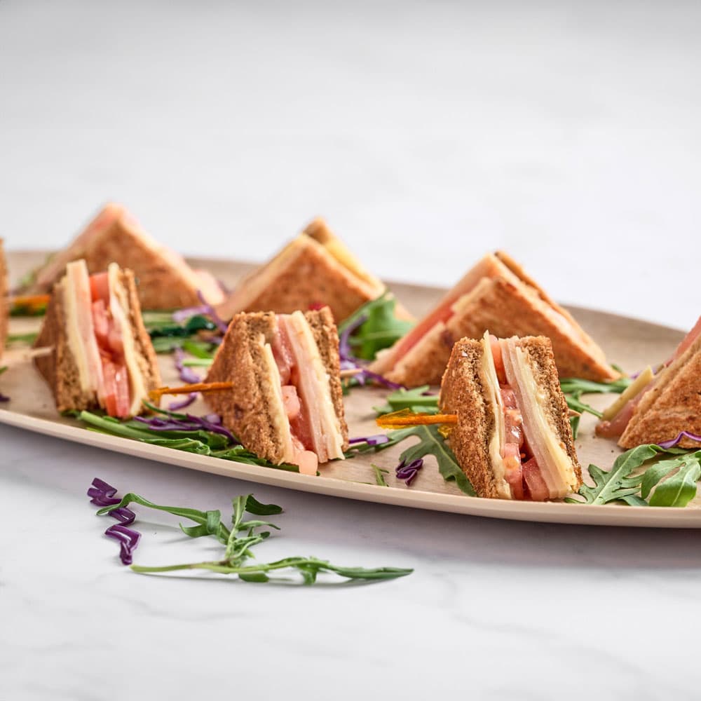 Mini Turkey & Cheese Sourdough Sandwiches