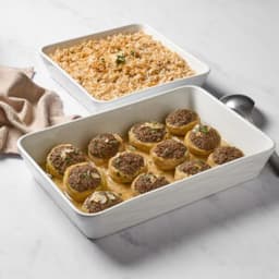Meat Stuffed Artichoke Bottoms with Rice