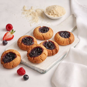 Almond Mixed Berry Thumbprint Cookies