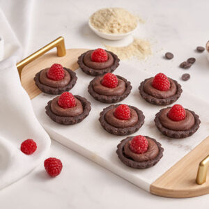 “I Quit Sugar” Raspberry Dark Chocolate Tartlets