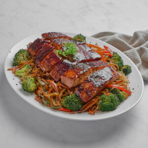 Salmon Teriyaki with Noodles and Veggies