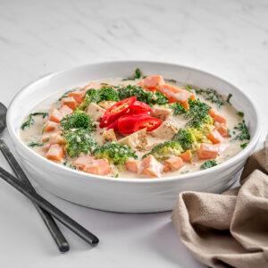 Coconut Chicken with Spinach and Sweet Potato