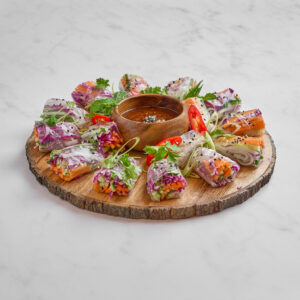 Vietnamese Rice Paper Rolls with Asian Sauce Dip