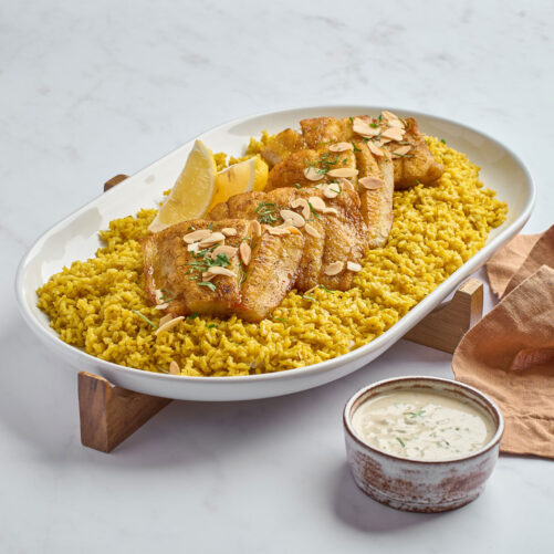 Fish Sayyadiyeh with Yellow Rice