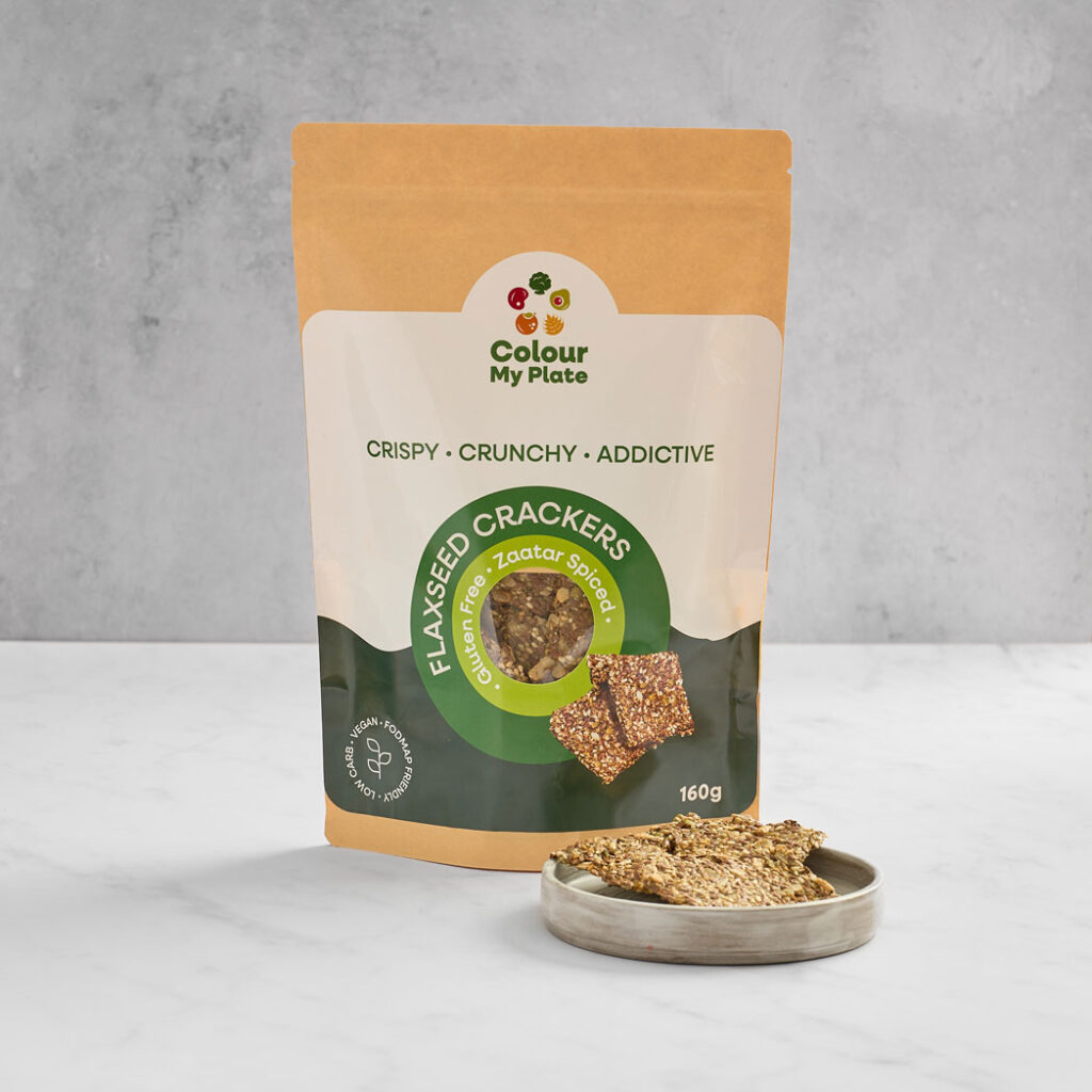 Zaatar Spiced Flaxseed Crackers